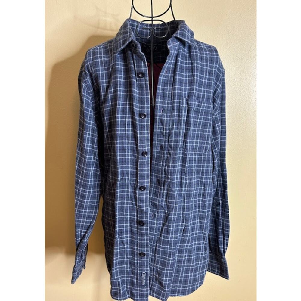 Grayers Plaid Flannel Button-Down Shirt Unisex M/L